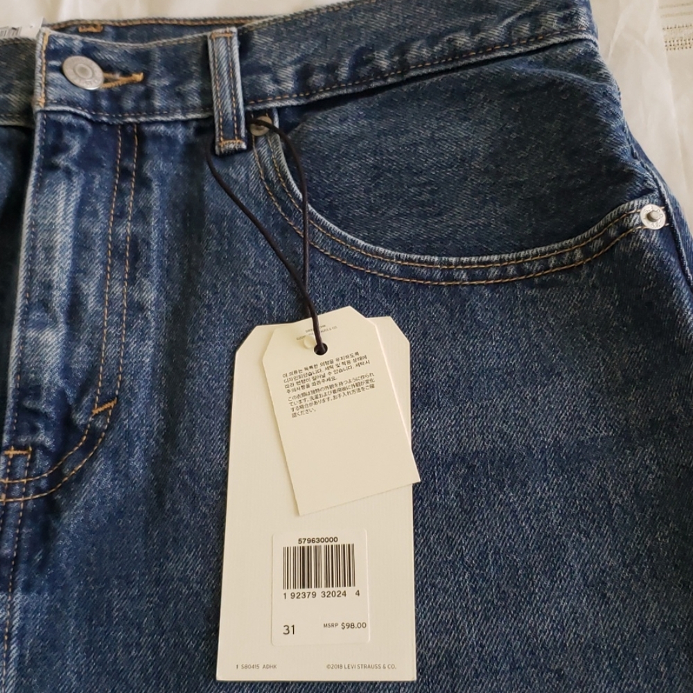 Levi’s New SKIRT 'Tie The Knot' Bow Back Denim Jean Mom Pencil Women's 31 - Picture 6 of 13